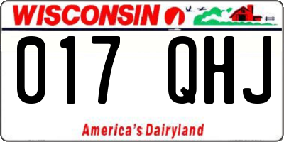 WI license plate 017QHJ
