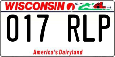 WI license plate 017RLP