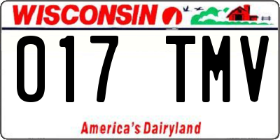 WI license plate 017TMV