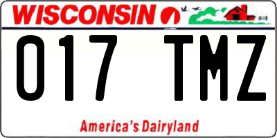 WI license plate 017TMZ