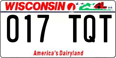 WI license plate 017TQT