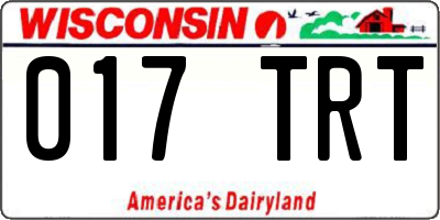 WI license plate 017TRT