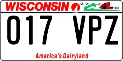 WI license plate 017VPZ