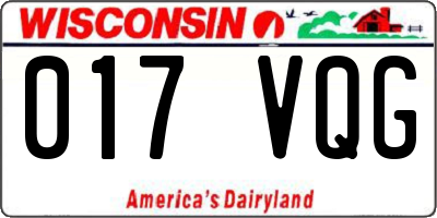 WI license plate 017VQG