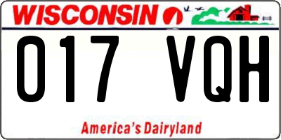 WI license plate 017VQH