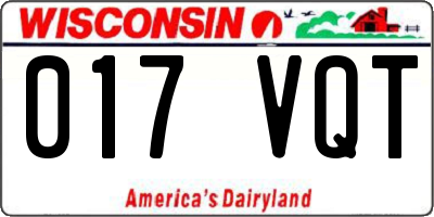 WI license plate 017VQT