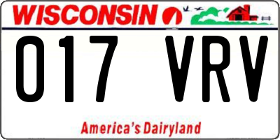 WI license plate 017VRV