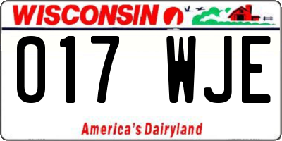 WI license plate 017WJE
