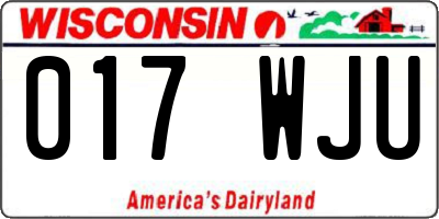WI license plate 017WJU