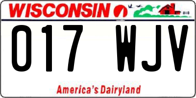 WI license plate 017WJV
