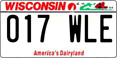 WI license plate 017WLE