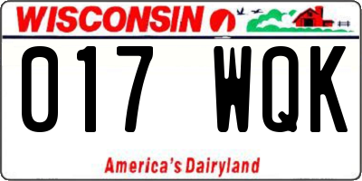 WI license plate 017WQK