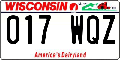 WI license plate 017WQZ