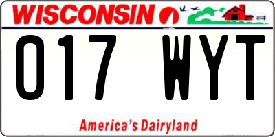 WI license plate 017WYT