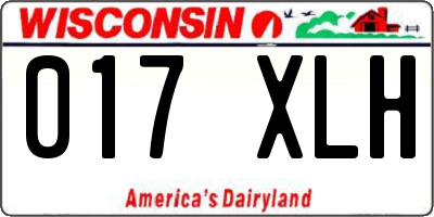 WI license plate 017XLH