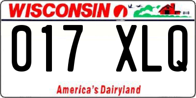 WI license plate 017XLQ