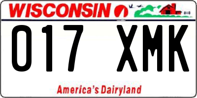 WI license plate 017XMK