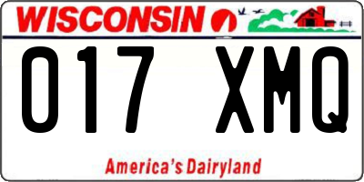 WI license plate 017XMQ