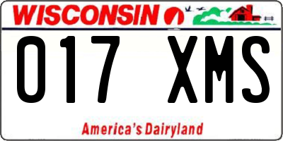 WI license plate 017XMS