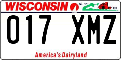 WI license plate 017XMZ