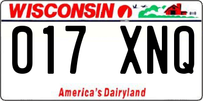 WI license plate 017XNQ