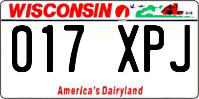 WI license plate 017XPJ