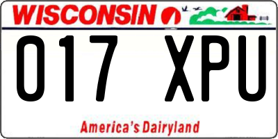 WI license plate 017XPU
