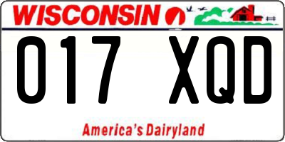 WI license plate 017XQD