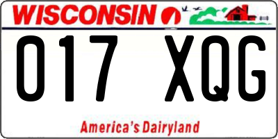 WI license plate 017XQG