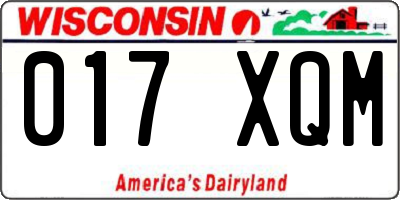 WI license plate 017XQM
