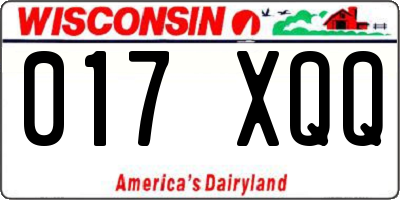 WI license plate 017XQQ