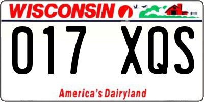 WI license plate 017XQS