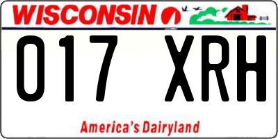 WI license plate 017XRH