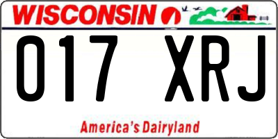 WI license plate 017XRJ