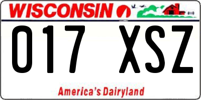 WI license plate 017XSZ