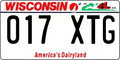 WI license plate 017XTG