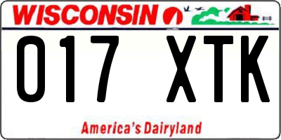 WI license plate 017XTK