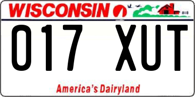 WI license plate 017XUT
