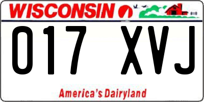 WI license plate 017XVJ