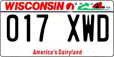 WI license plate 017XWD