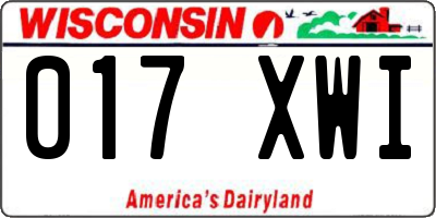 WI license plate 017XWI