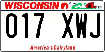 WI license plate 017XWJ