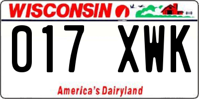 WI license plate 017XWK