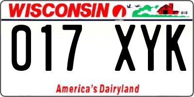 WI license plate 017XYK