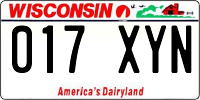 WI license plate 017XYN