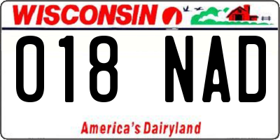 WI license plate 018NAD