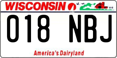 WI license plate 018NBJ