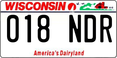 WI license plate 018NDR