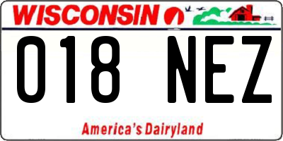 WI license plate 018NEZ