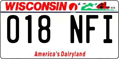WI license plate 018NFI